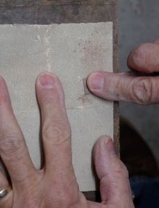 Fine tuning the Dutchman with sandpaper