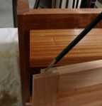 Rabbeted back for cabinet