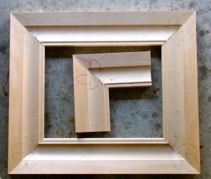 Frame with trial corner sample 
