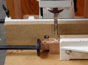 Mortises in back of drawer stretchers.