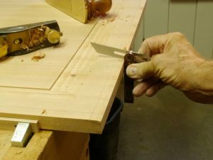 Planing and checking top bevel