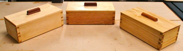 Three Dovetailed Boxes