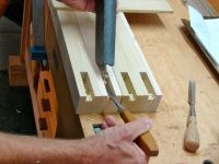 Cleaning Mortise; Chisel and Vacuum